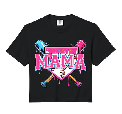 Baseball Drip Mom Ice Cream Drip Mama T-Shirt - Trendy Graphic for Adults - T-Shirt, Sweatshirt, Hoodie