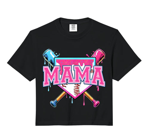 Baseball Drip Mom Ice Cream Drip Mama T-Shirt - Trendy Graphic for Adults - T-Shirt, Sweatshirt, Hoodie