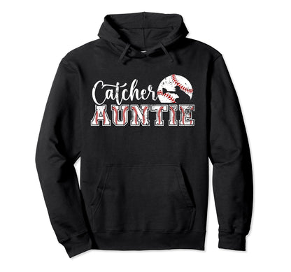 Baseball Catcher Aunt Best Aunt Baseball Hoodie - Trendy Graphic Unisex - T-Shirt, Sweatshirt, Hoodie