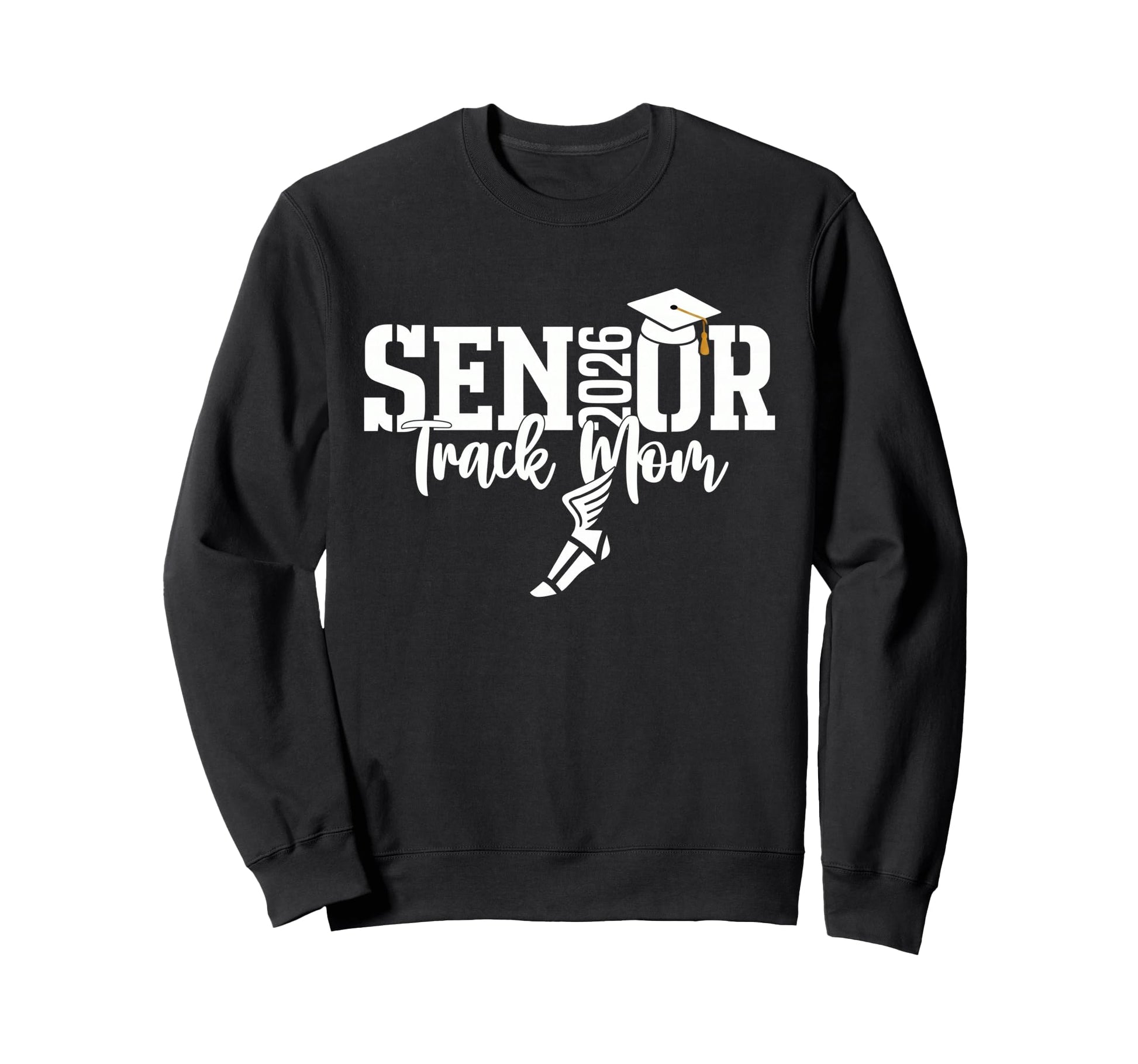 Senior 2026 Track Mom Proud Sports Sweatshirt - Minimalist Print Men Women - T-Shirt, Sweatshirt, Hoodie