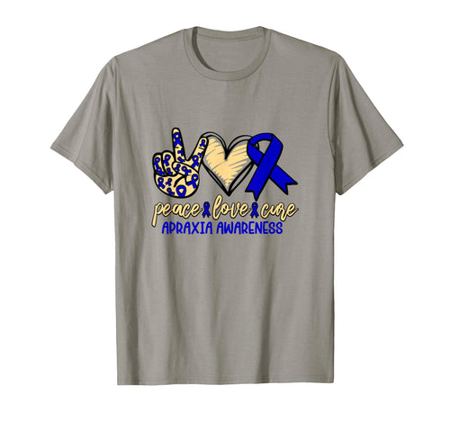 Peace Love Cure Apraxia Awareness Speech T-Shirt - Graphic Print Men Women - T-Shirt, Sweatshirt, Hoodie