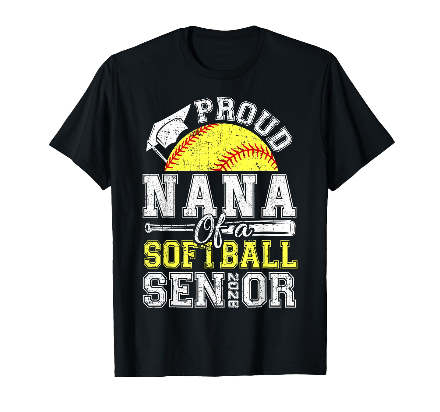 Proud Nana 2026 Senior Softball Graduate T-Shirt - Custom Art Print Unisex - T-Shirt, Sweatshirt, Hoodie