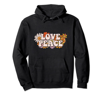 Love Peace Hippie Hoodie - Casual Everyday Wear Unisex - T-Shirt, Sweatshirt, Hoodie