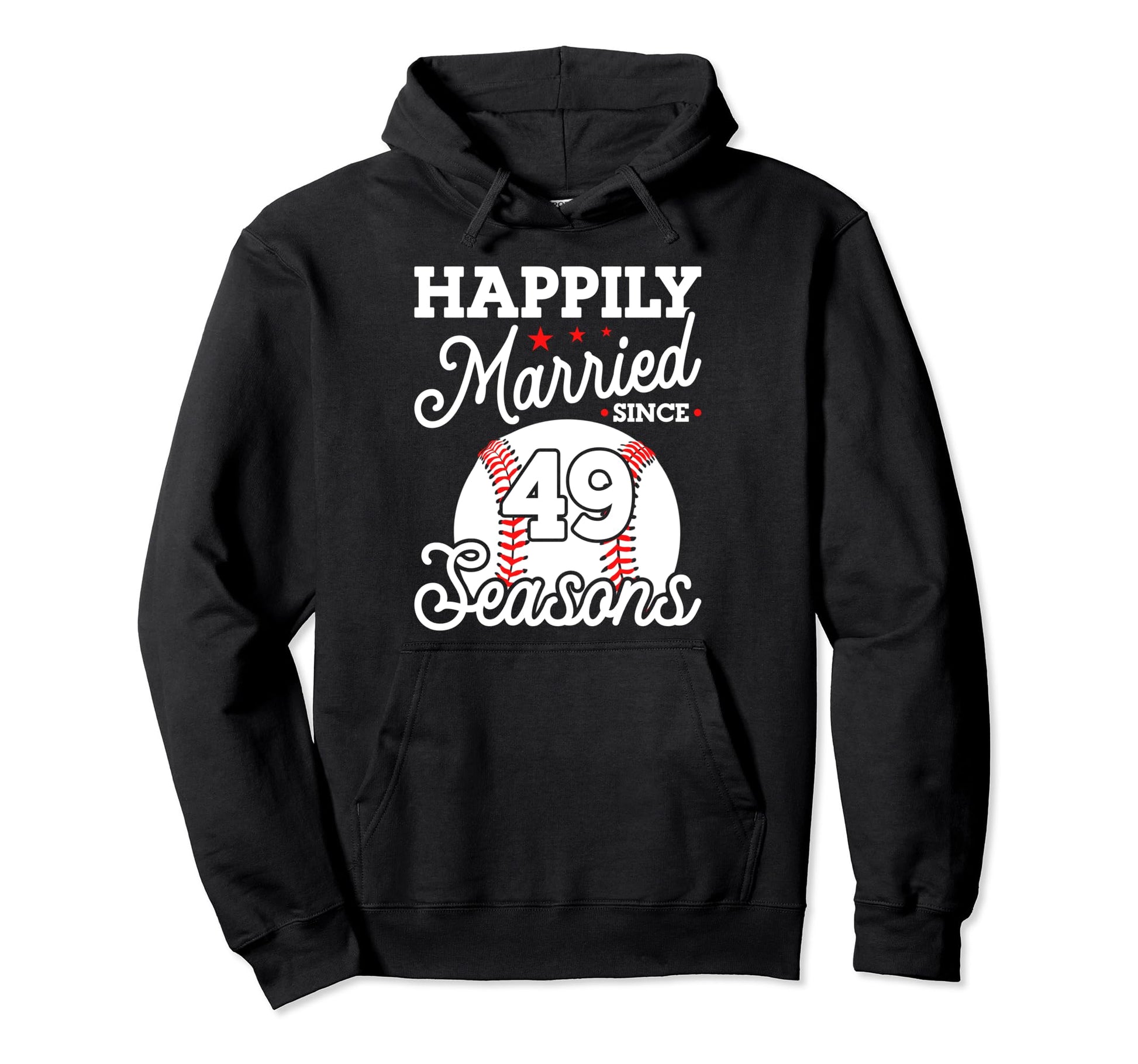 49Th Wedding Anniversary Baseball Hoodie - Aesthetic Graphic Men Women - T-Shirt, Sweatshirt, Hoodie