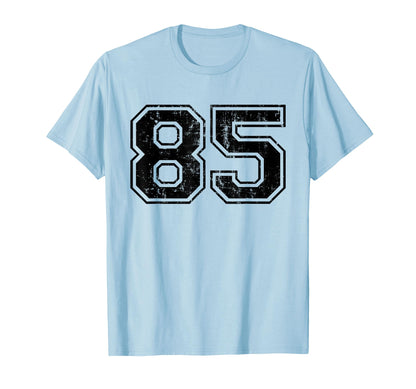 Number 85 Varsity Distressed Sport Team T-Shirt - Unique Graphic Unisex - T-Shirt, Sweatshirt, Hoodie