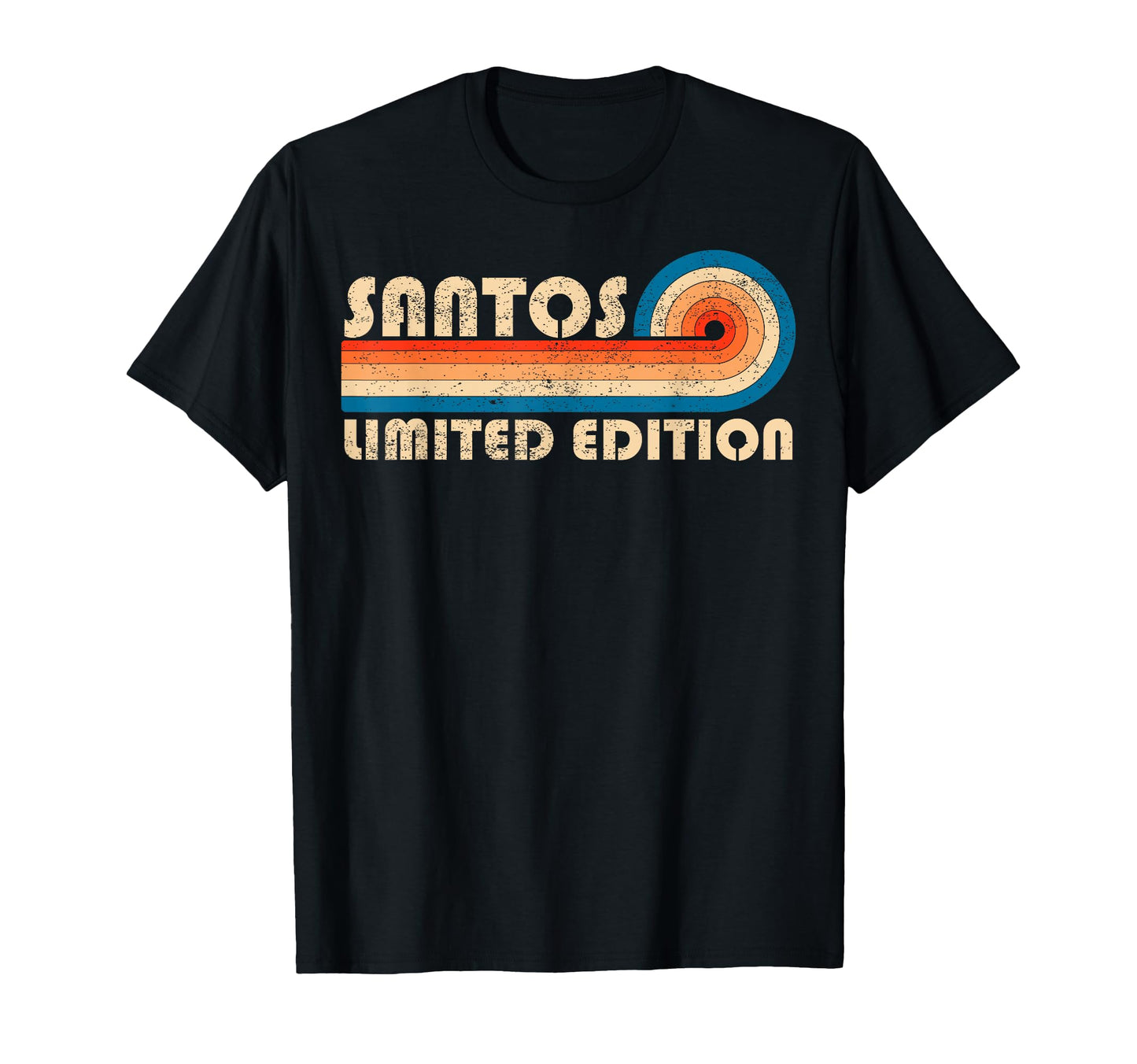 Santos 70S 80S Sunset Stripe T-Shirt - Graphic Print for Adults - T-Shirt, Sweatshirt, Hoodie