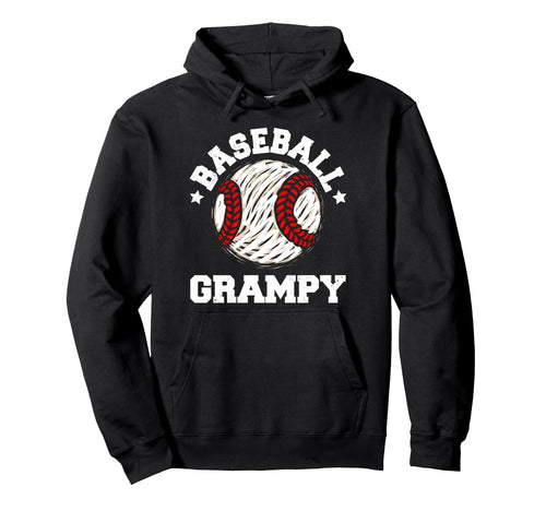 Baseball Grampy Distressed Funny Hoodie - Unique Graphic for Adults - T-Shirt, Sweatshirt, Hoodie