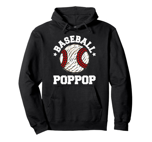 Baseball Poppop Distressed Funny Grandpa Hoodie - Streetwear Style Unisex - T-Shirt, Sweatshirt, Hoodie