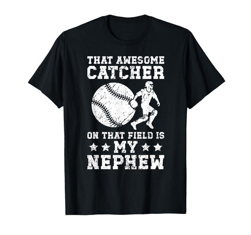 Baseball Catcher Aunt Proud Baseball T-Shirt - Novelty Apparel for Adults - T-Shirt, Sweatshirt, Hoodie