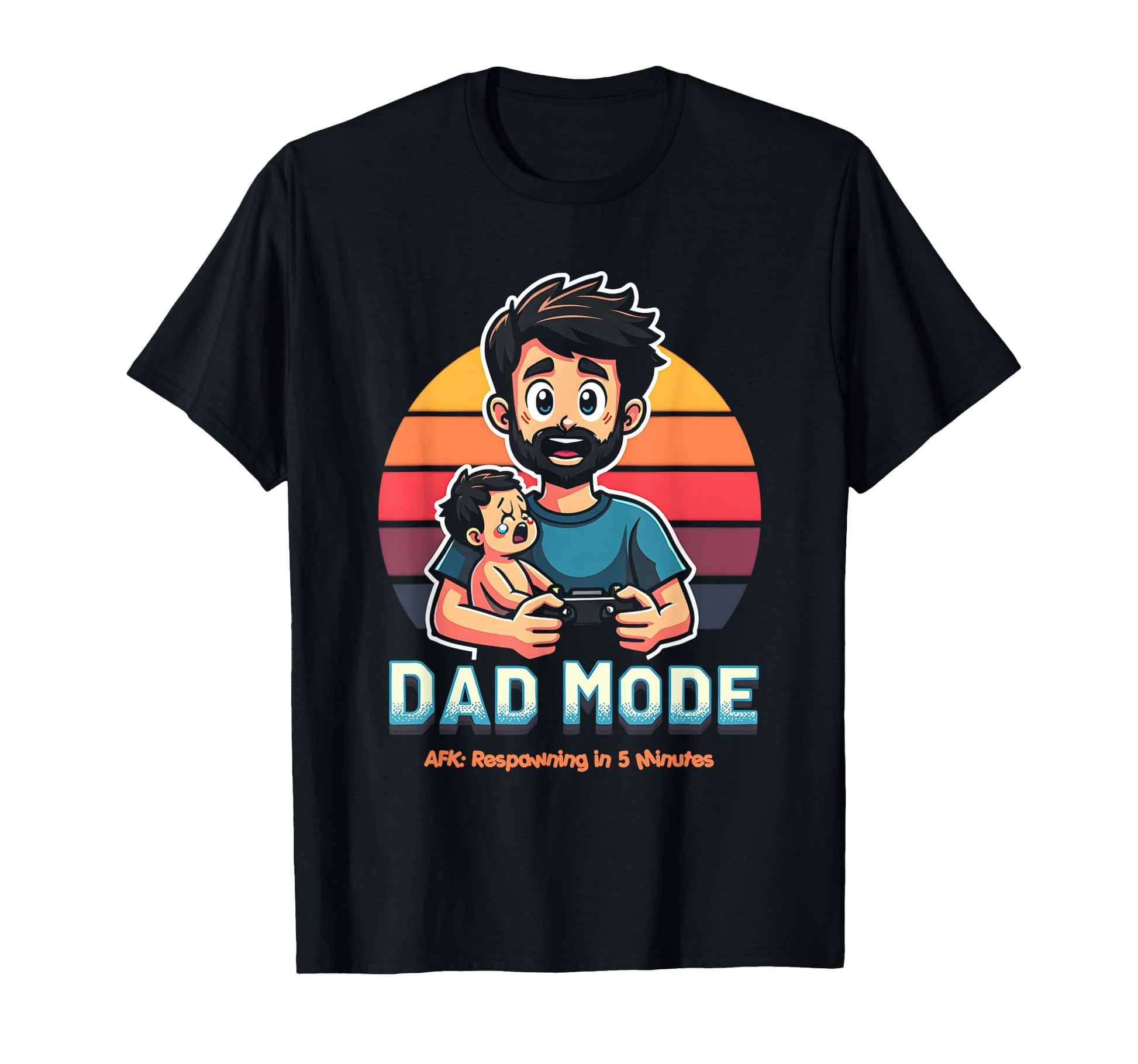 Dad Mode Afk Gamer Fatherhood T-Shirt - Fun Novelty Design Unisex - T-Shirt, Sweatshirt, Hoodie