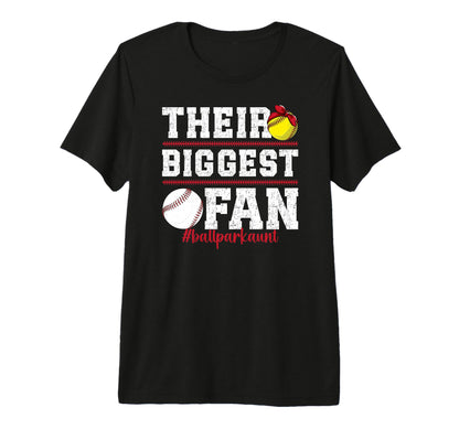 Their Biggest Fan Ballpark Aunt T-Shirt - Casual Everyday Wear for Adults - T-Shirt, Sweatshirt, Hoodie
