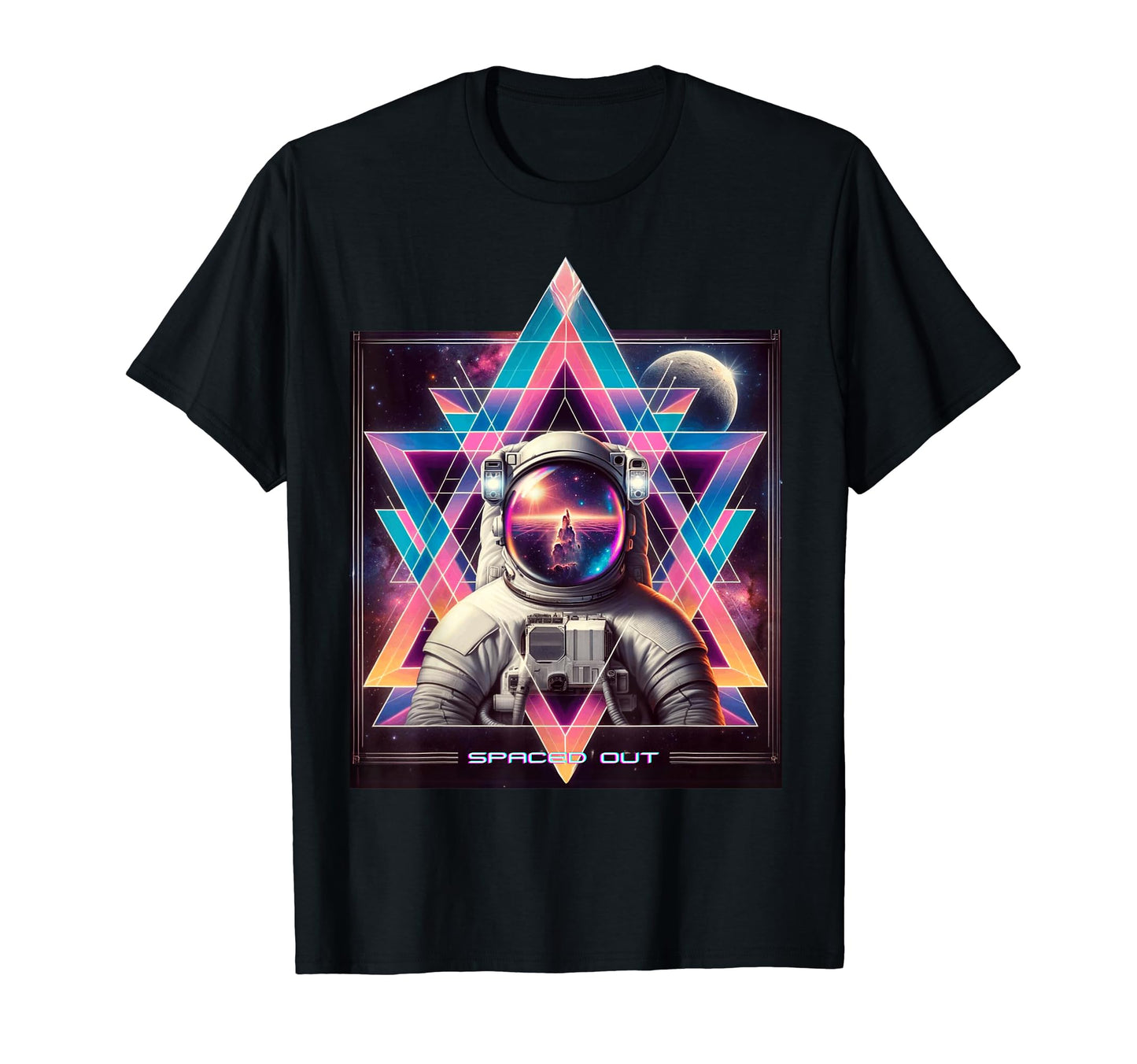 Astronaut Spaced Out Eclipse Space T-Shirt - Custom Art Print for Adults - T-Shirt, Sweatshirt, Hoodie