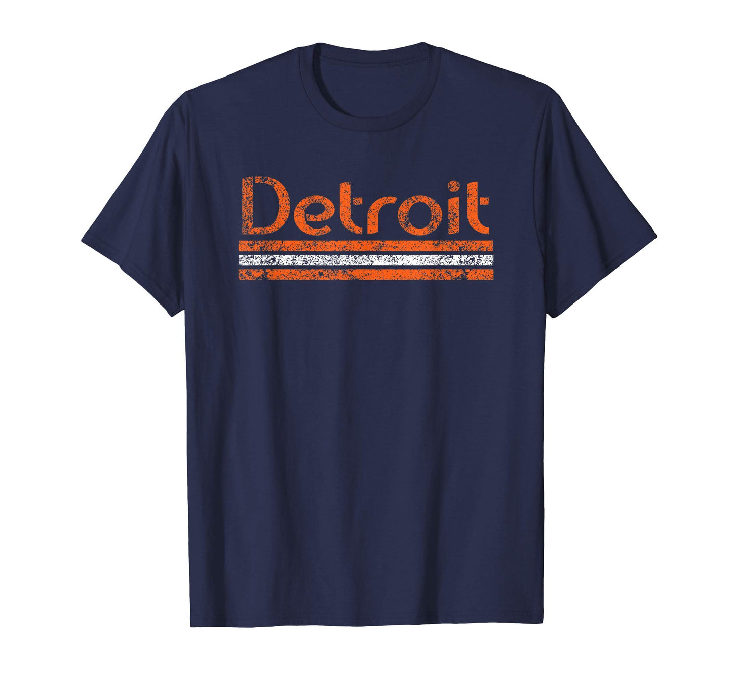 Detroit Michigan Weathered Stripe T-Shirt - Streetwear Style Men Women - T-Shirt, Sweatshirt, Hoodie