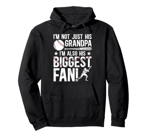 His Biggest Fan Baseball Grandpa Hoodie - Aesthetic Graphic for Adults - T-Shirt, Sweatshirt, Hoodie