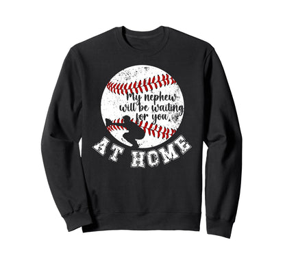 Home Baseball Catcher Aunt Baseball Sweatshirt - Graphic Print for Adults - T-Shirt, Sweatshirt, Hoodie