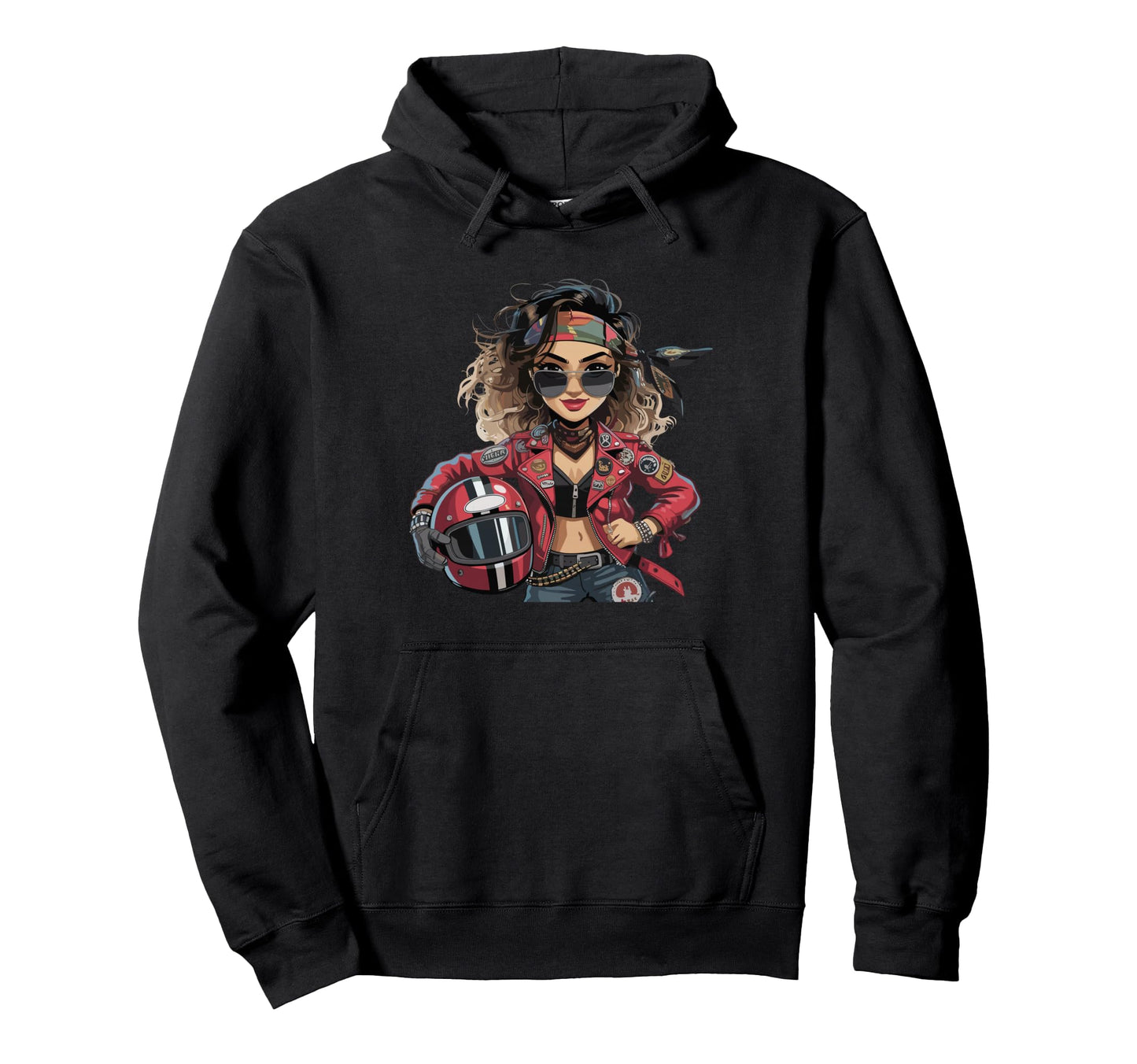 Motorcycle Rider Rock Hoodie - Fun Novelty Design Unisex - T-Shirt, Sweatshirt, Hoodie