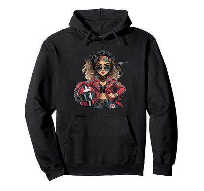 Motorcycle Rider Rock Hoodie - Fun Novelty Design Unisex - T-Shirt, Sweatshirt, Hoodie