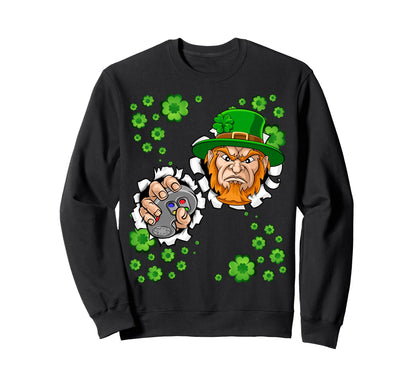 Irish I Was Playing Video Games St Sweatshirt - Unique Graphic Men Women - T-Shirt, Sweatshirt, Hoodie