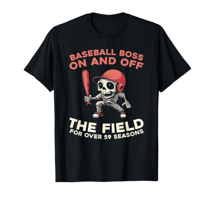 59Th Birthday Baseballer Baseball T-Shirt - Unique Graphic for Adults - T-Shirt, Sweatshirt, Hoodie