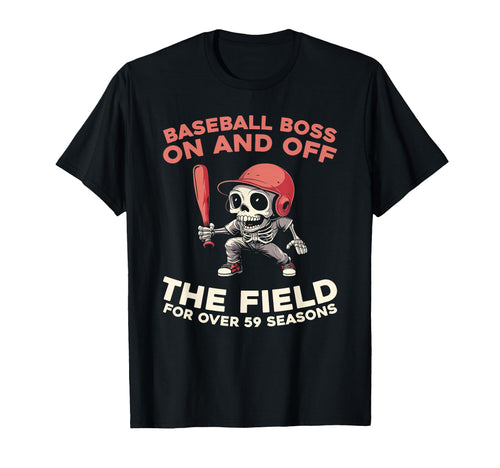 59Th Birthday Baseballer Baseball T-Shirt - Unique Graphic for Adults - T-Shirt, Sweatshirt, Hoodie