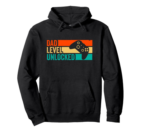 Dad Level Unlocked New Dad Gamer First Hoodie - Graphic Print Unisex - T-Shirt, Sweatshirt, Hoodie