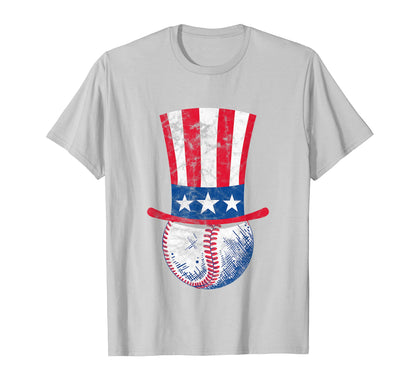 Baseball Uncle Sam Funny 4Th July T-Shirt - Fun Novelty Design Unisex - T-Shirt, Sweatshirt, Hoodie