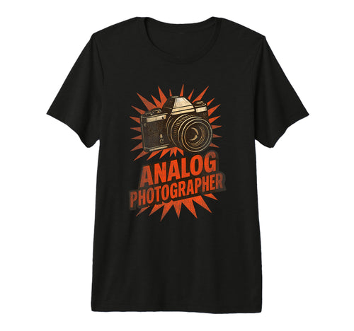 Analog Photographer Camera Love Film T-Shirt - Minimalist Print Men Women - T-Shirt, Sweatshirt, Hoodie