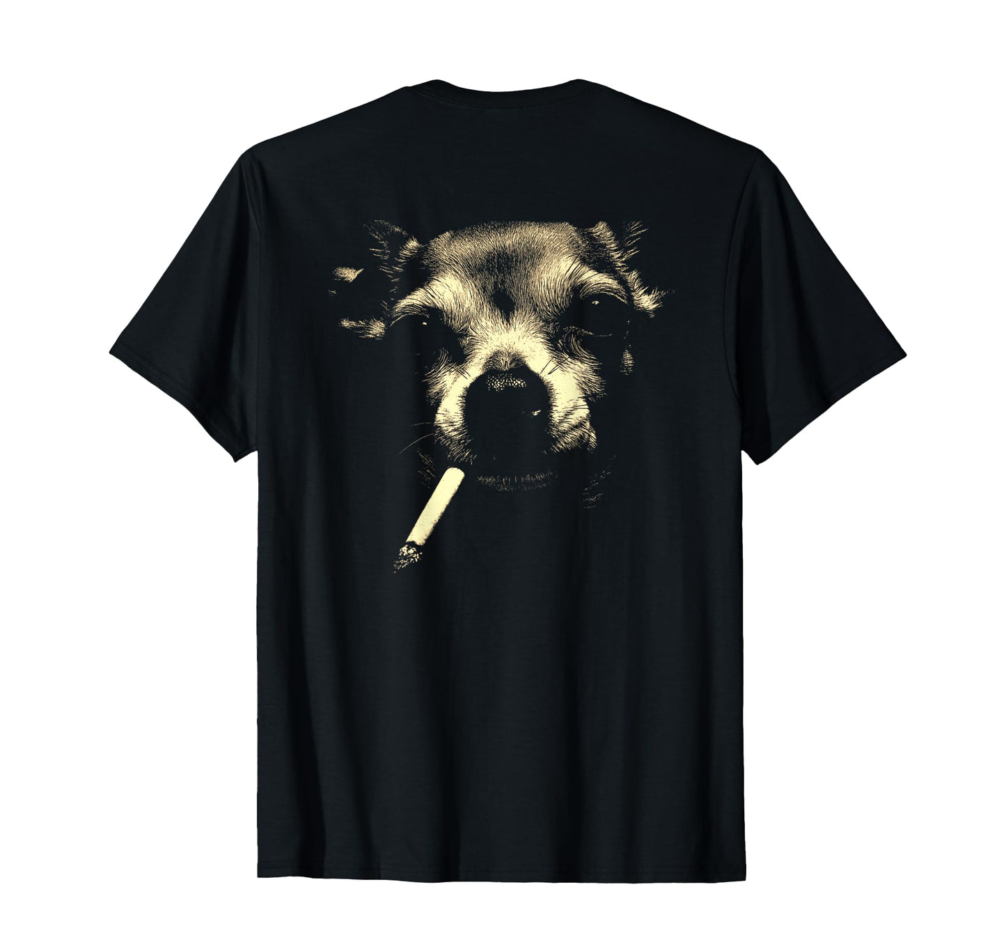 Chihuahua Smoking Cigarette Grunge Meme T-Shirt - Novelty Apparel Unisex - T-Shirt, Sweatshirt, Hoodie
