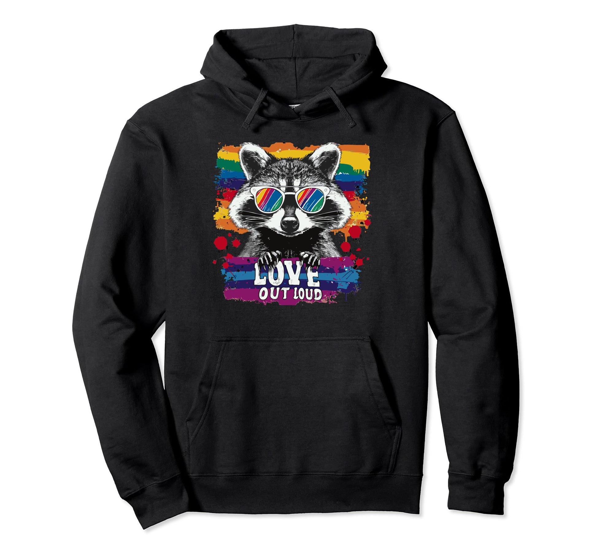 Funny Raccoon Love Sunglasses Summer Hoodie - Streetwear Style Men Women - T-Shirt, Sweatshirt, Hoodie