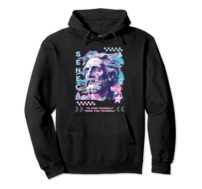 Seneca Stoic Philosophy 2000S Pastel Hoodie - Casual Everyday Wear Unisex - T-Shirt, Sweatshirt, Hoodie