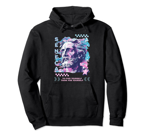 Seneca Stoic Philosophy 2000S Pastel Hoodie - Casual Everyday Wear Unisex - T-Shirt, Sweatshirt, Hoodie