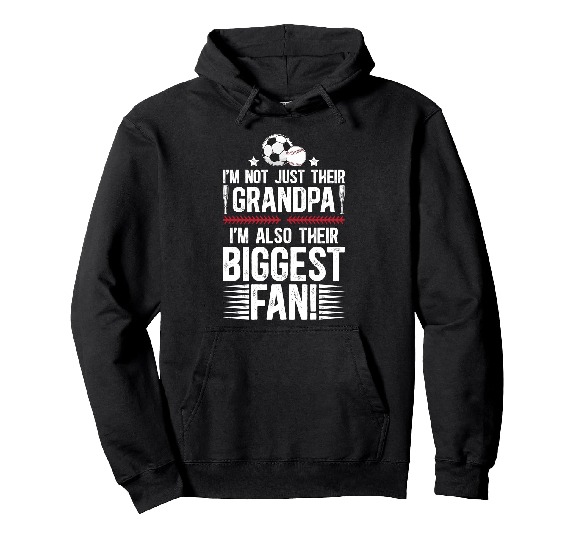 Their Biggest Fan Baseball Soccer Grandpa Hoodie - Streetwear Style Unisex - T-Shirt, Sweatshirt, Hoodie