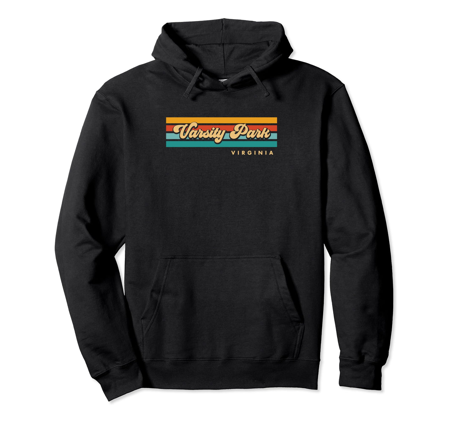 Sunset Stripes Varsity Park Virginia Hoodie - Novelty Apparel Unisex - T-Shirt, Sweatshirt, Hoodie