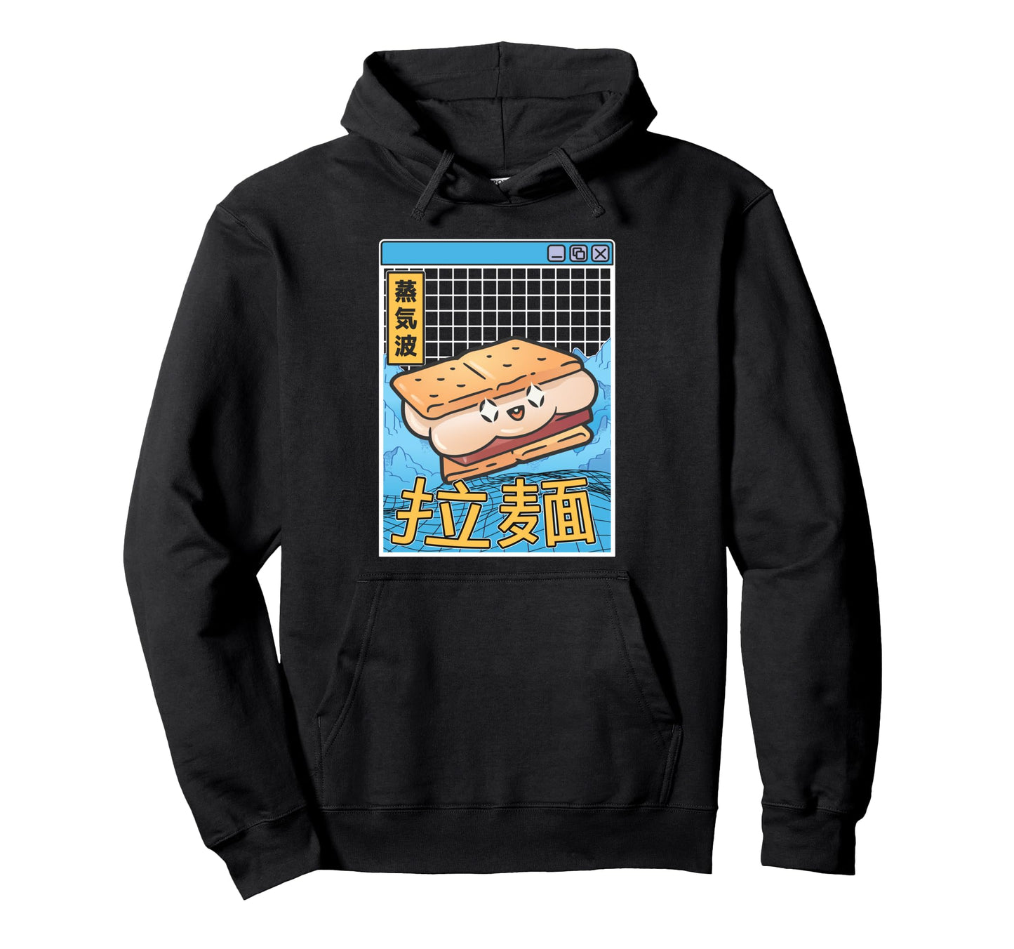 Happy Smore Digital Japan 80S Otaku Hoodie - Fun Novelty Design Men Women - T-Shirt, Sweatshirt, Hoodie