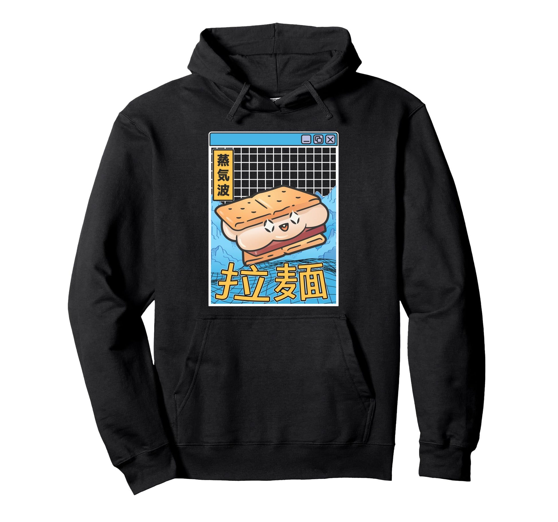 Happy Smore Digital Japan 80S Otaku Hoodie - Fun Novelty Design Men Women - T-Shirt, Sweatshirt, Hoodie