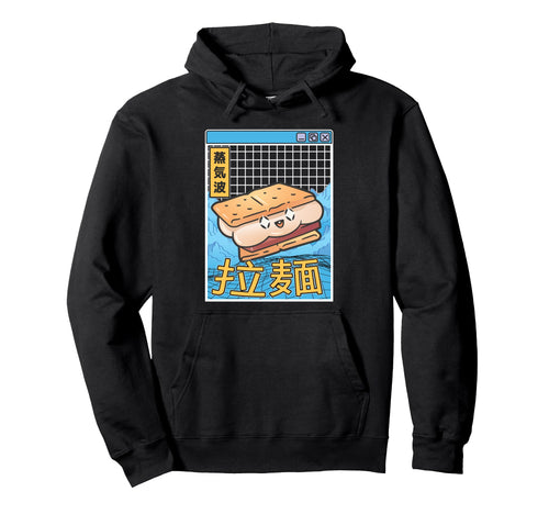 Happy Smore Digital Japan 80S Otaku Hoodie - Fun Novelty Design Men Women - T-Shirt, Sweatshirt, Hoodie