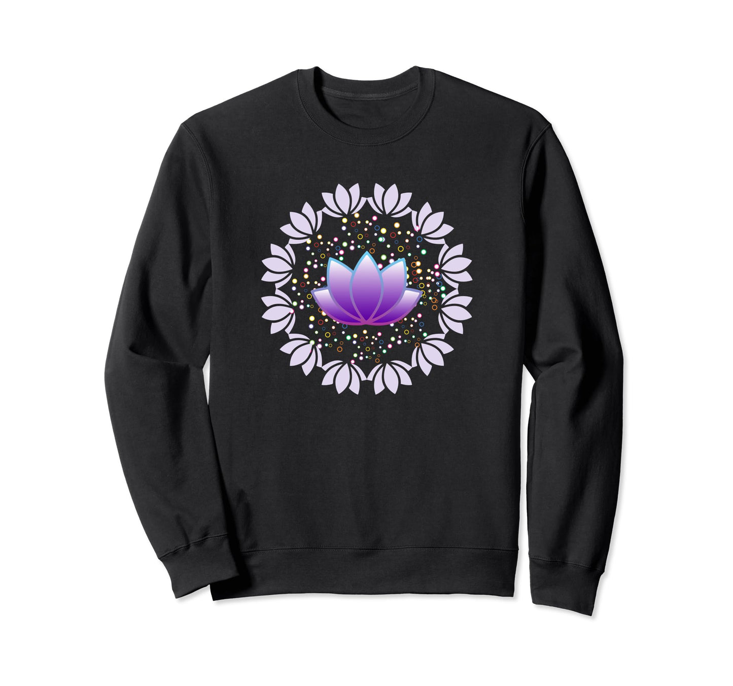 Lotus Flower Floral Mandala Yoga Sweatshirt - Streetwear Style Unisex - T-Shirt, Sweatshirt, Hoodie
