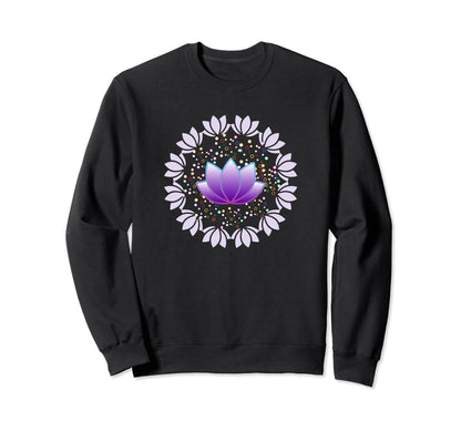 Lotus Flower Floral Mandala Yoga Sweatshirt - Streetwear Style Unisex - T-Shirt, Sweatshirt, Hoodie