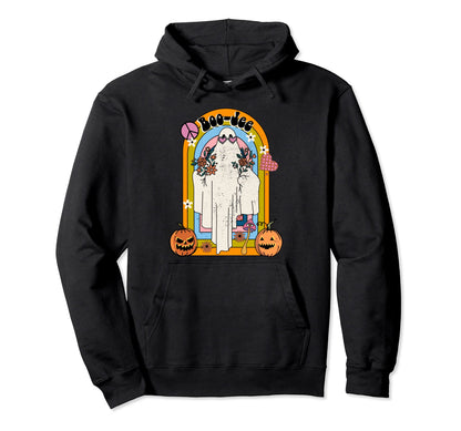 Hippie Floral Ghost Rainbow Boojee Halloween Hoodie - Graphic Print Unisex - T-Shirt, Sweatshirt, Hoodie