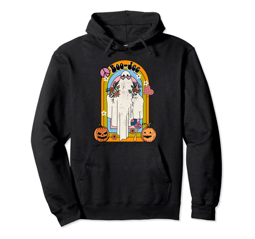Hippie Floral Ghost Rainbow Boojee Halloween Hoodie - Graphic Print Unisex - T-Shirt, Sweatshirt, Hoodie