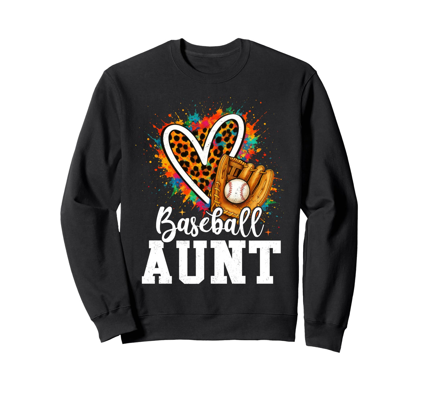 My Favorite Baseball Aunt Leopard T-Shirt - Minimalist Print Men Women - T-Shirt, Sweatshirt, Hoodie