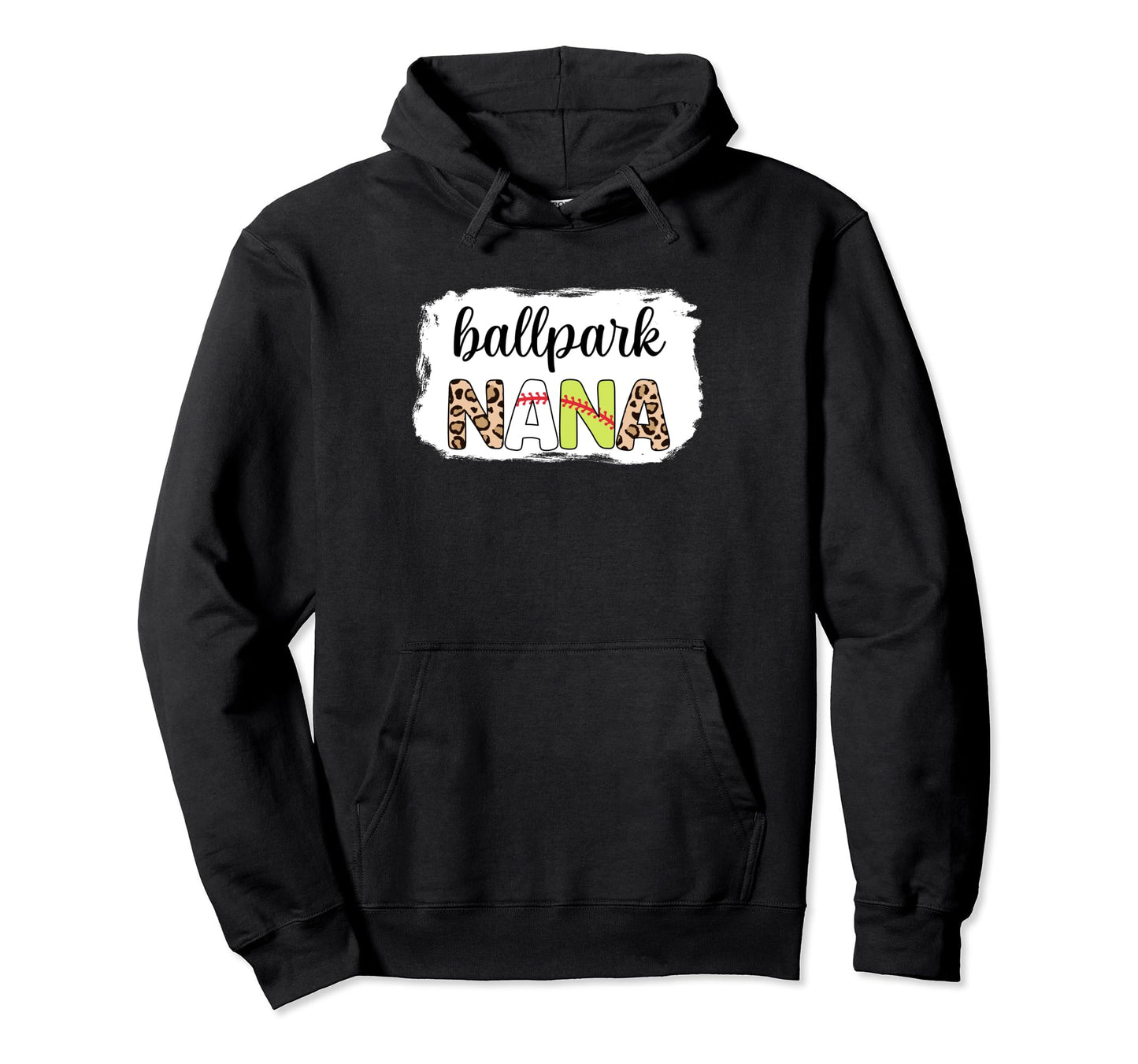 Bleached Ballpark Nana Baseball Softball Hoodie - Unique Graphic Unisex - T-Shirt, Sweatshirt, Hoodie