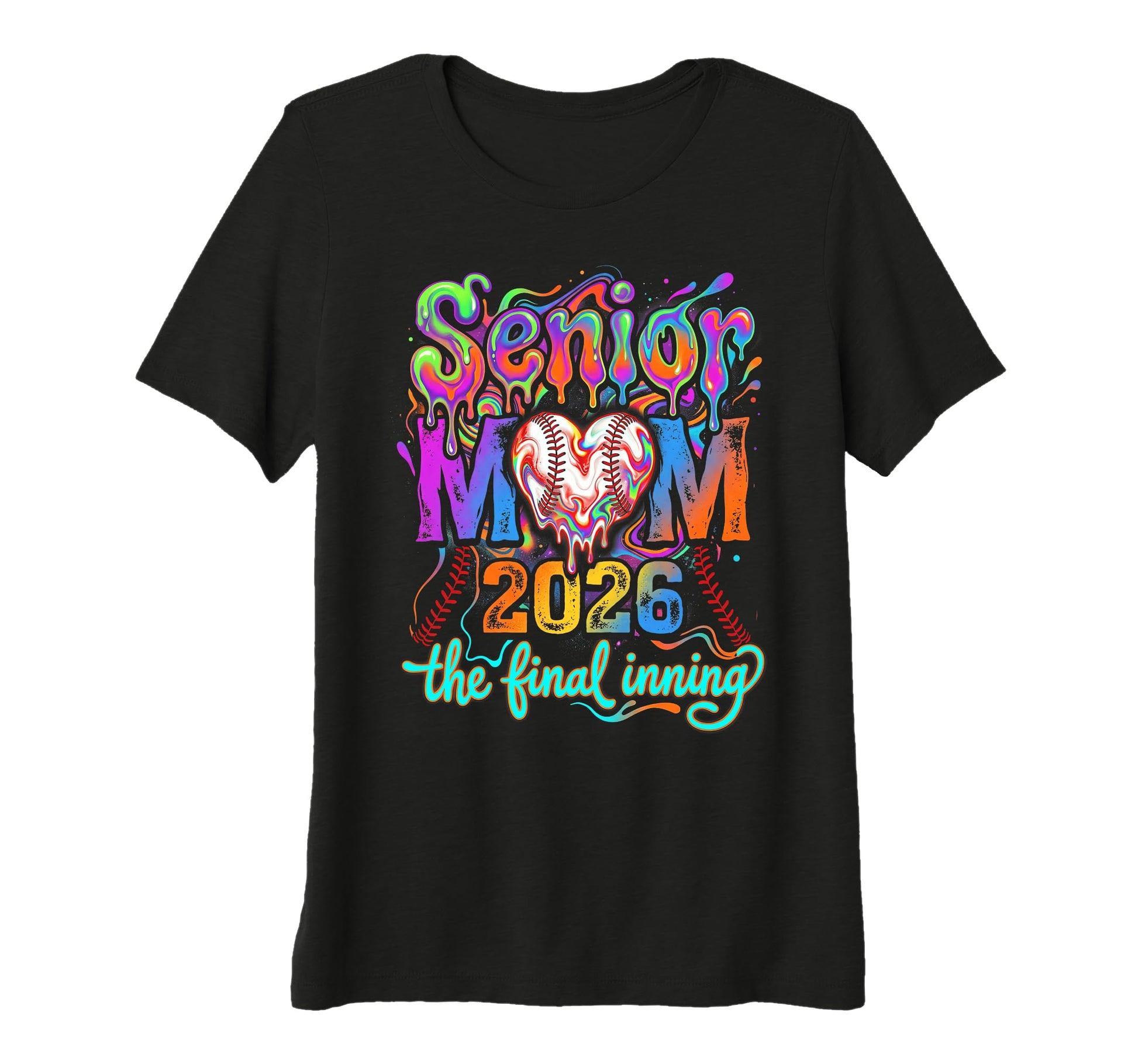 Womens Baseball Senior Mom 2026 T-Shirt - Casual Everyday Wear Unisex - T-Shirt, Sweatshirt, Hoodie