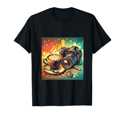 Coffee Camera Photography Present Funny T-Shirt - Streetwear Style Unisex - T-Shirt, Sweatshirt, Hoodie