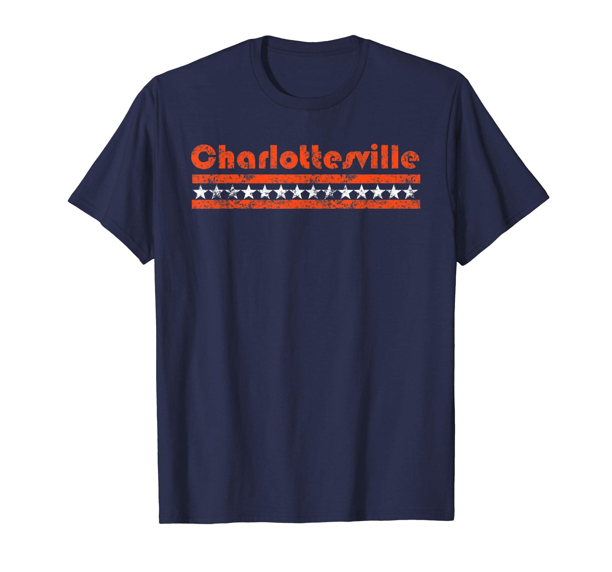 Charlottesville Virginia Star T-Shirt - Fun Novelty Design for Adults - T-Shirt, Sweatshirt, Hoodie