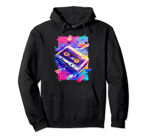 Cassette Tape Vaporwave Aesthetic 90S Pop Hoodie - Unique Graphic Unisex - T-Shirt, Sweatshirt, Hoodie