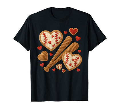 Baseball Mom Hearts Gameday T-Shirt - Casual Everyday Wear for Adults - T-Shirt, Sweatshirt, Hoodie