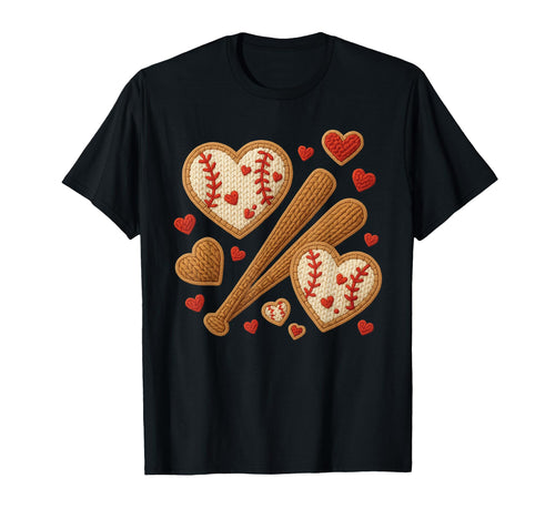 Baseball Mom Hearts Gameday T-Shirt - Casual Everyday Wear for Adults - T-Shirt, Sweatshirt, Hoodie