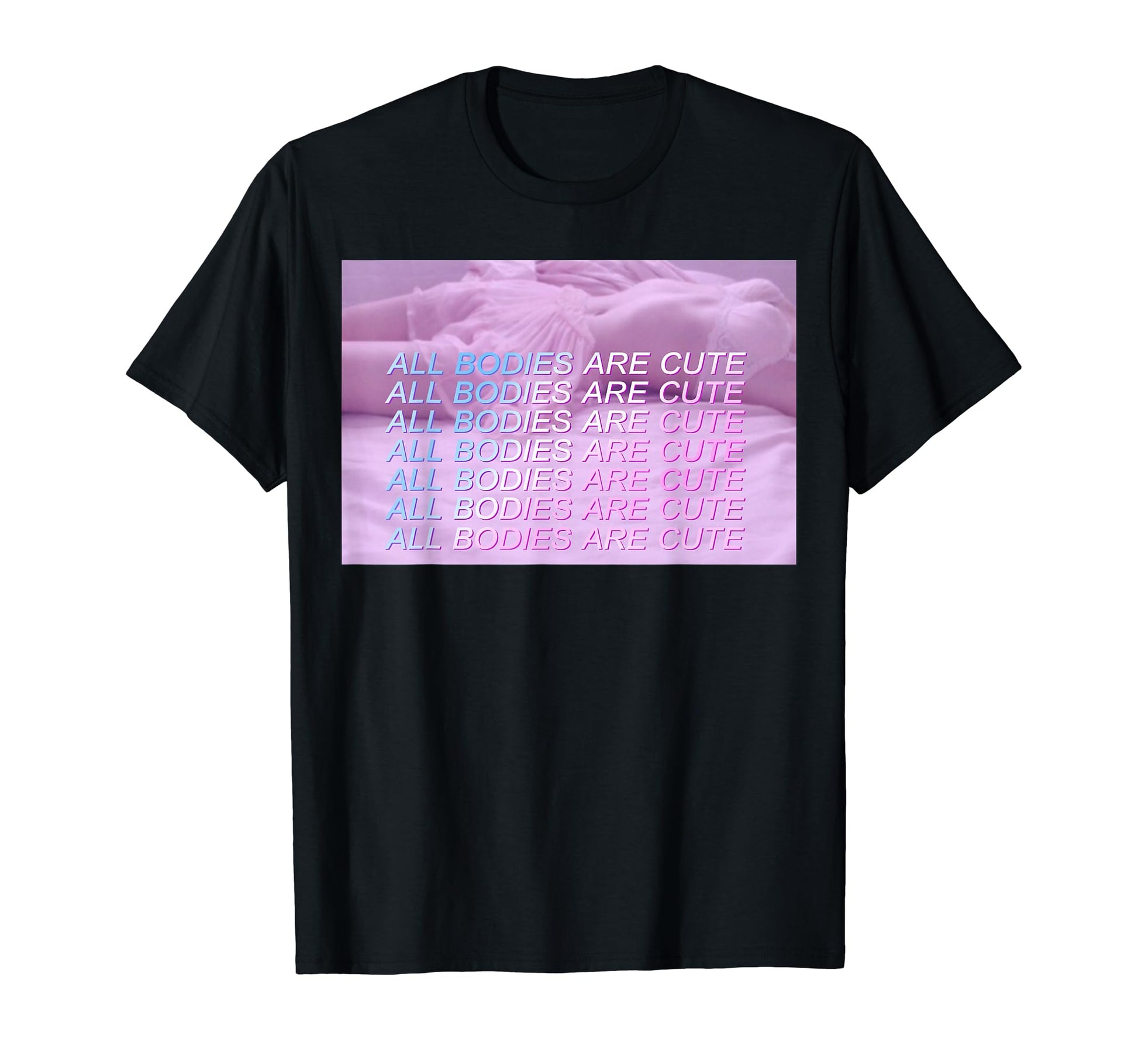 All Bodies Are Aesthetic Vaporwave T-Shirt - Minimalist Print for Adults - T-Shirt, Sweatshirt, Hoodie