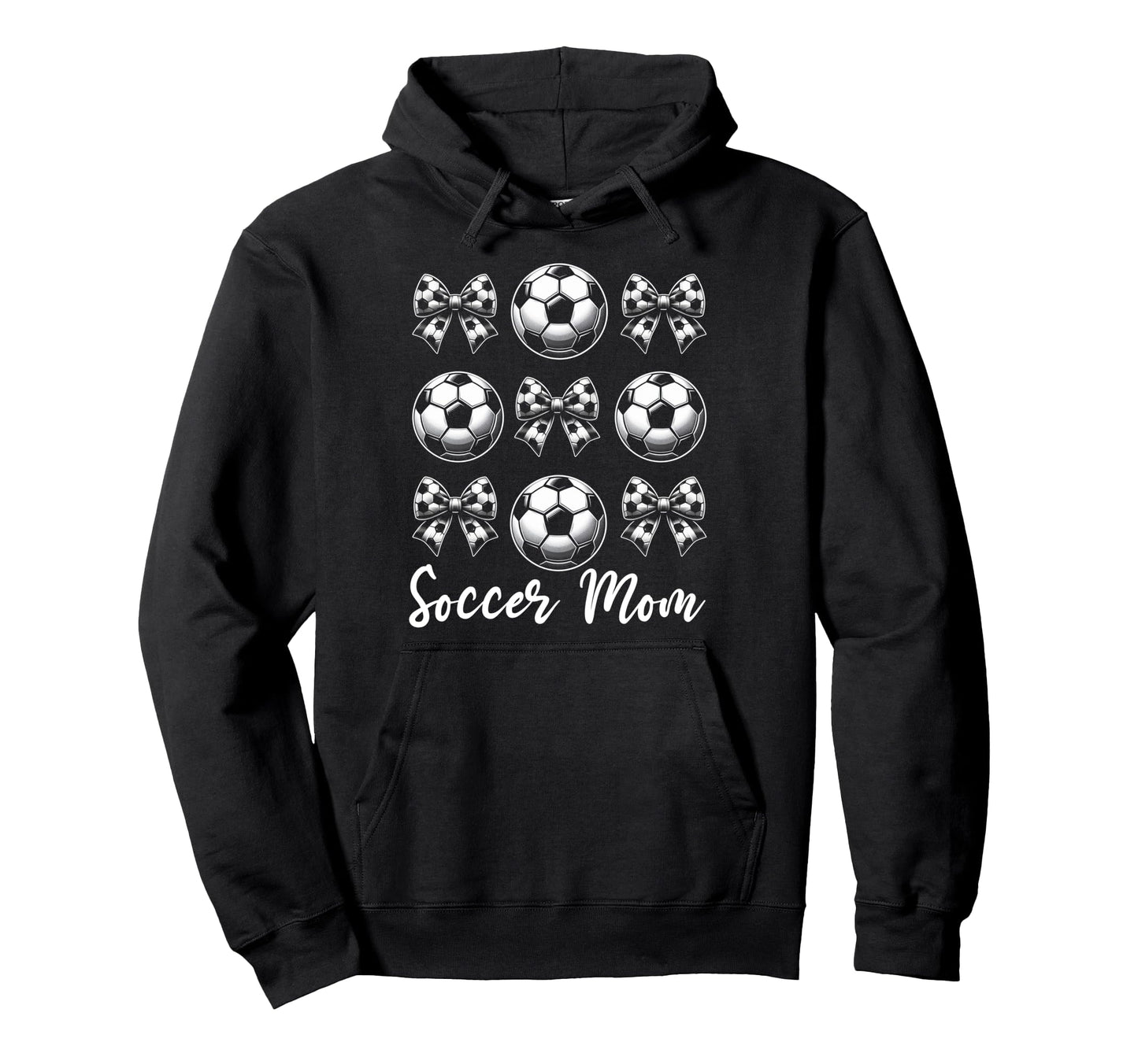 Soccer Mom Bow Soccer Mama Football Hoodie - Custom Art Print Unisex - T-Shirt, Sweatshirt, Hoodie